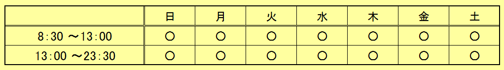 つくば市ソフト整体院MMJ 営業時間